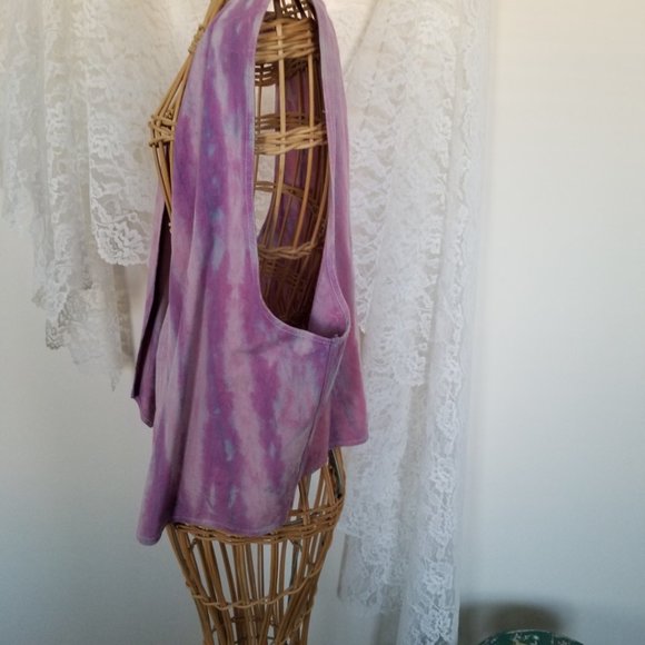 Vintage Tie Dye Purple & Pink Vest - Picture 8 of 15